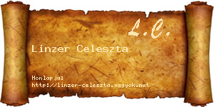 Linzer Celeszta névjegykártya